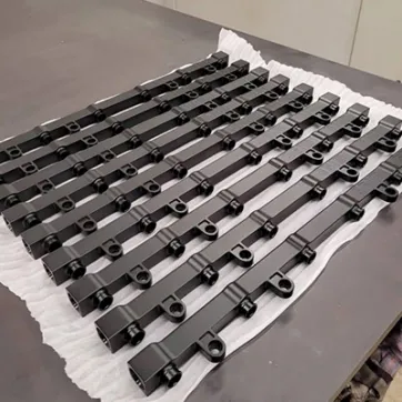 CNC-schwarz eloxierte Teile