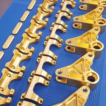 CNC-gelb eloxierte Teile